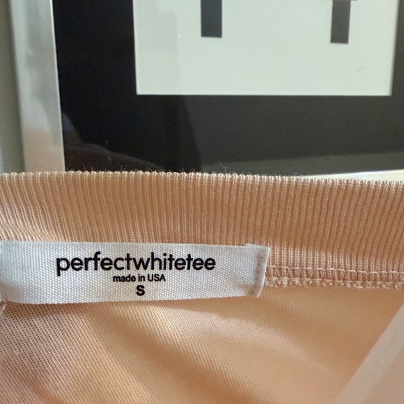 Perfect White Tee Peach Short Sleeve T-shirt dress NWT - Picture 3 of 6